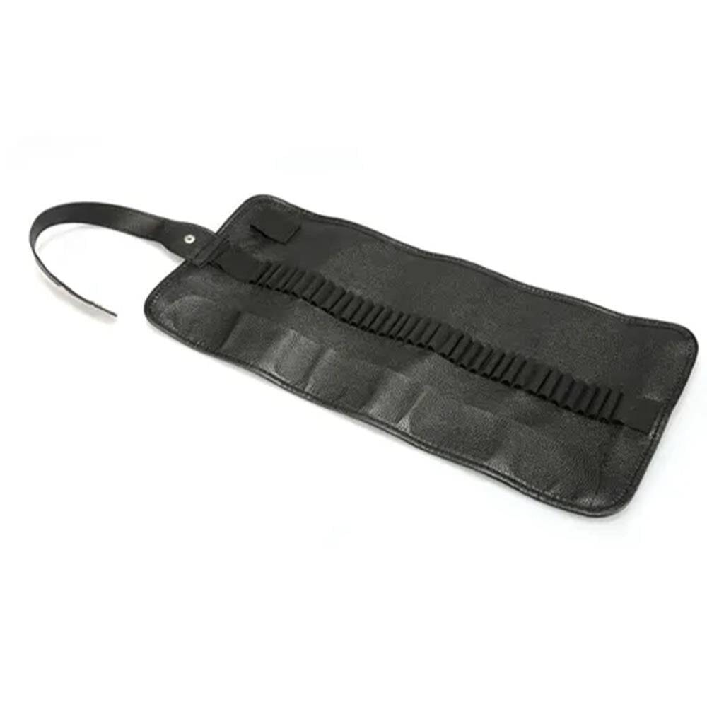 Bback Imitation Leather Roll Pen Holder with 36 Compartments Black 601