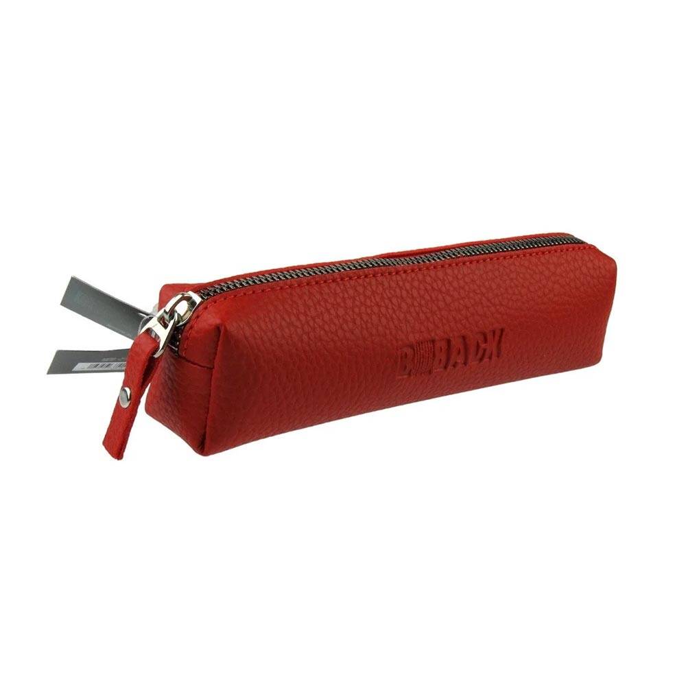 Bback Imitation Leather Long Pencil Case Red Code: 401