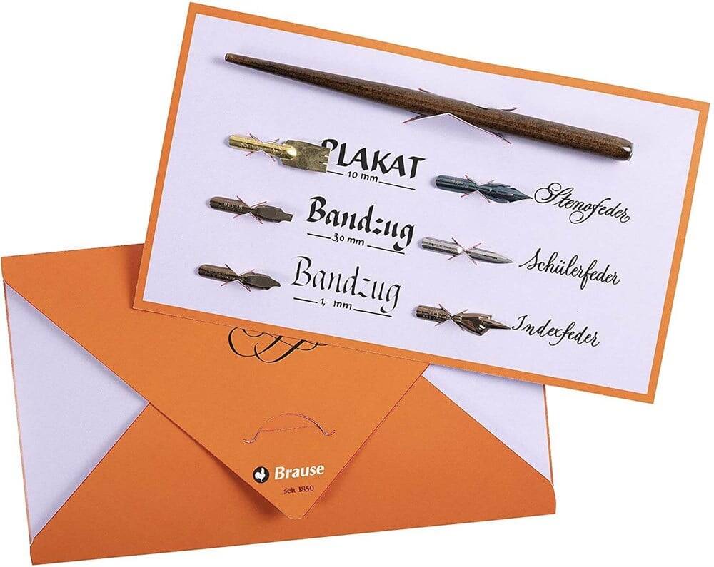 Brause Calligraphy & Writing Set 6 Nibs + 1 Handle 139B