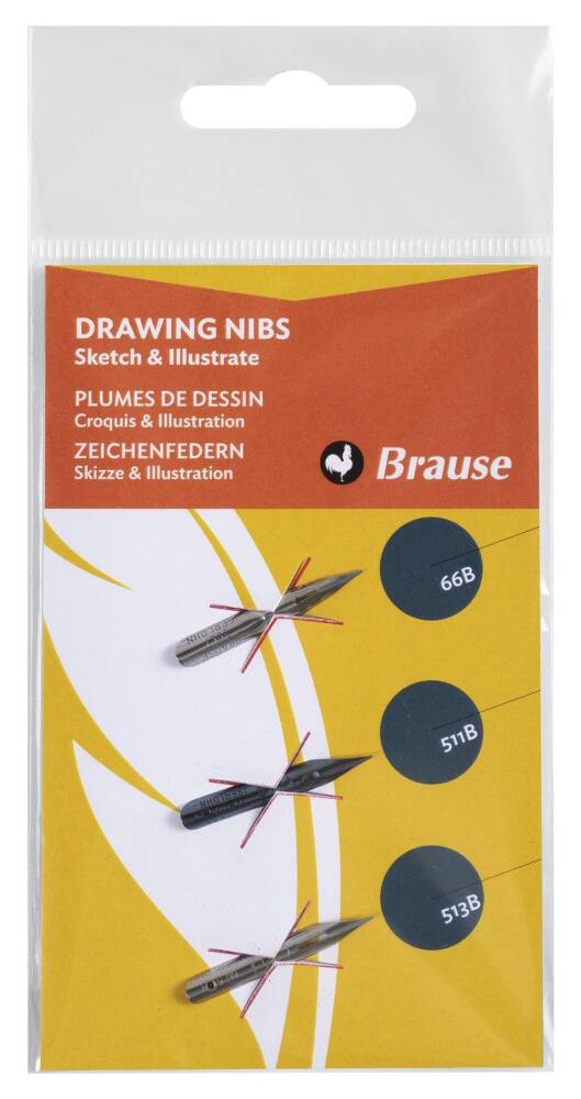 Brause Sketch & Illustrate Kaligrafi Ucu 3'lü Set 66B - 511B - 513B