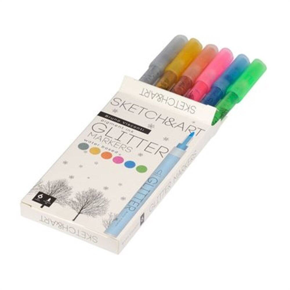 Bruno Visconti Sketch & Art Glitter Marker 6 Colors