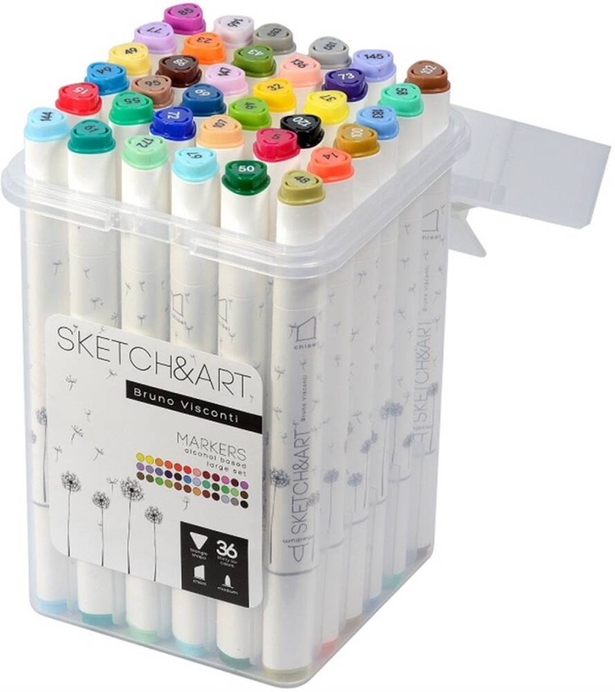 Bruno Visconti Twin Marker Sketch Art 36 Colors