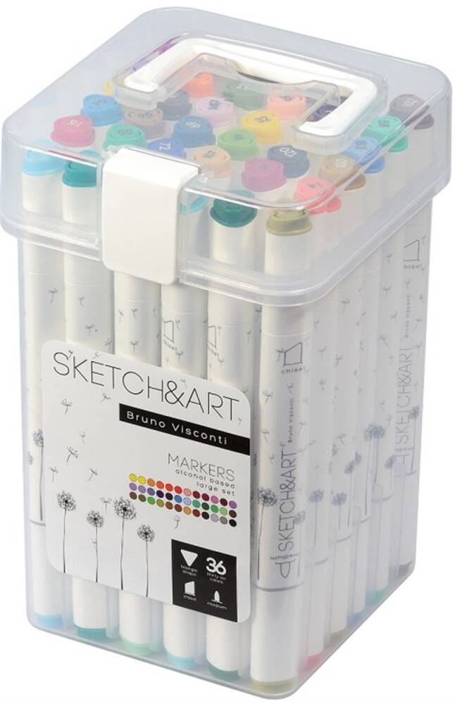 Bruno Visconti Twin Marker Sketch Art 36 Colors