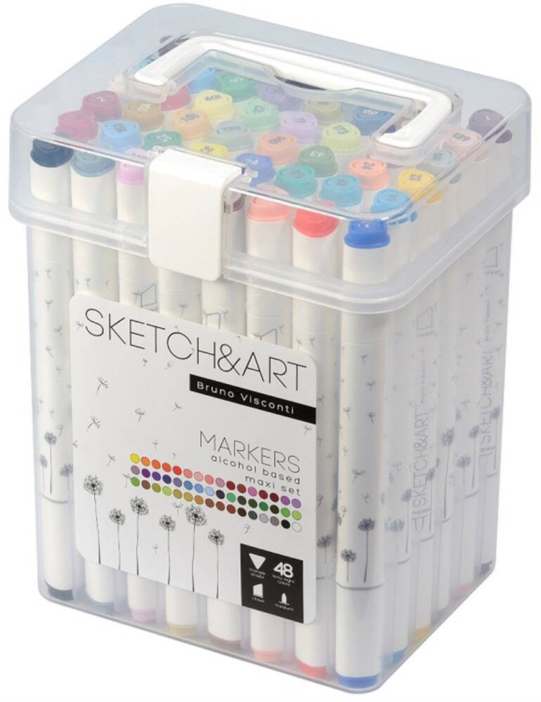 Bruno Visconti Twin Marker Sketch Art 48 Colors