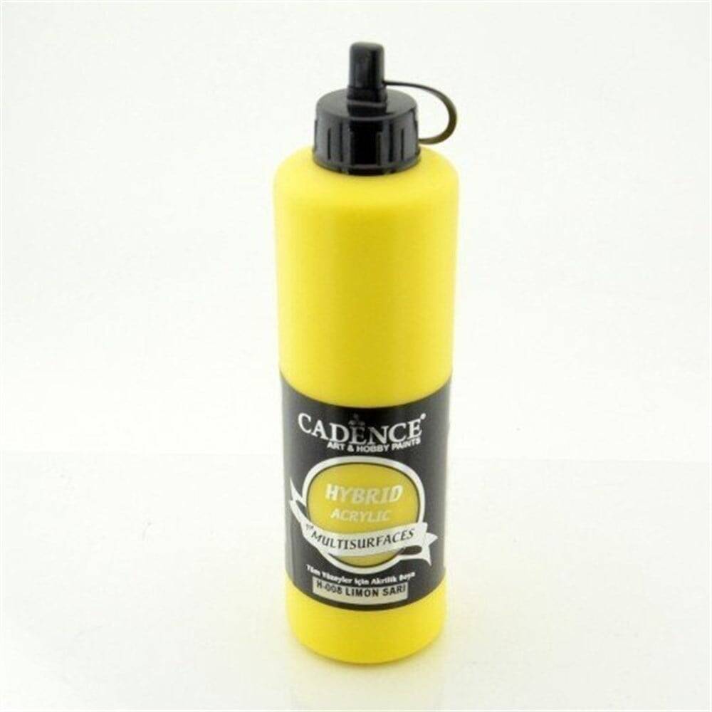 Cadence Hybrid Multisurface Acrylic Paint 500ml H-008 Lemon Yellow