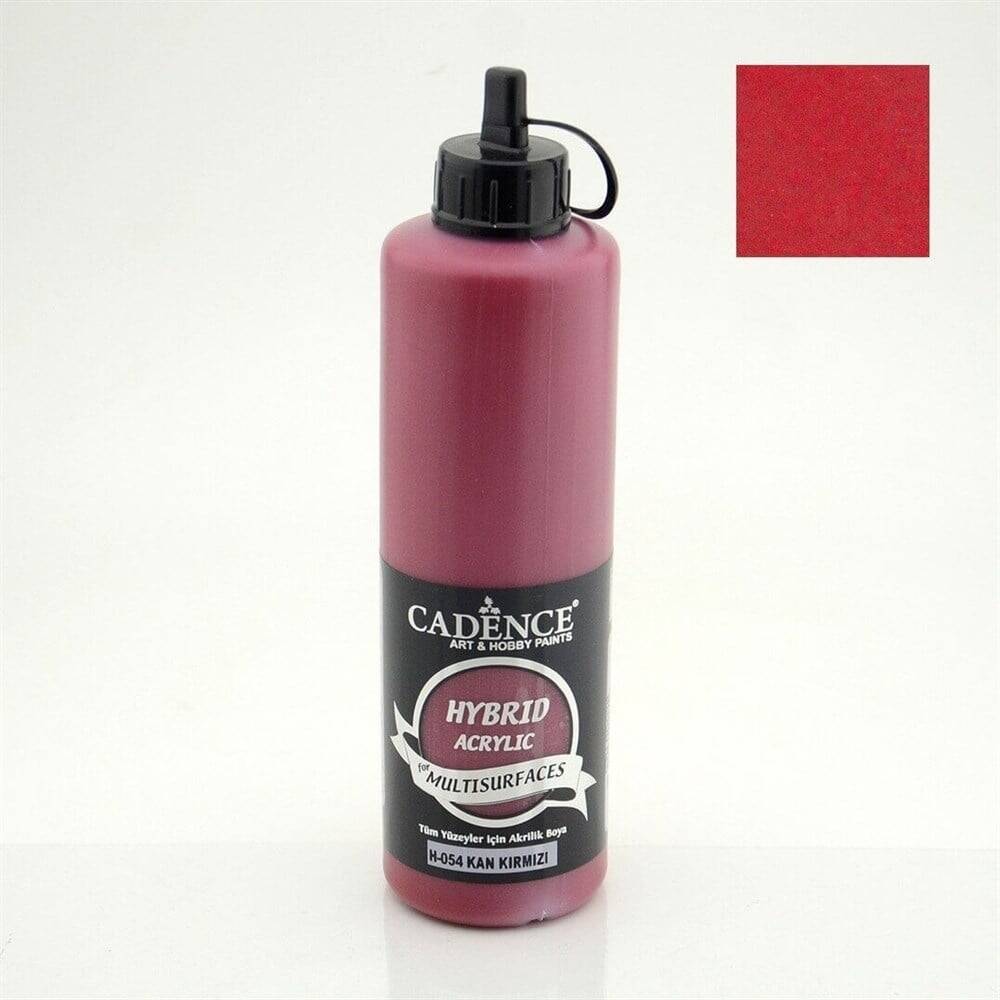 Cadence Hybrid Multisurface Acrylic Paint 500ml H-054 Blood Red