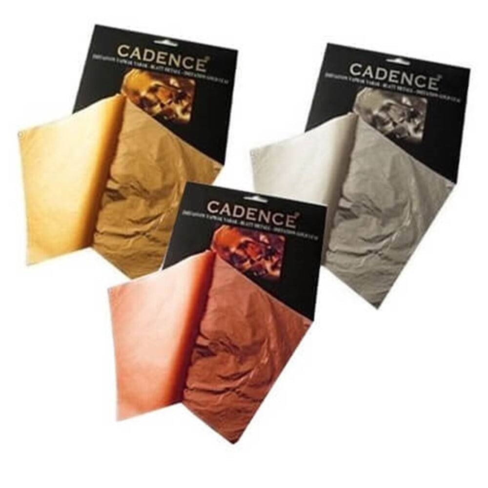 Cadence Silver Leaf Foil 16X16 25 Sheets