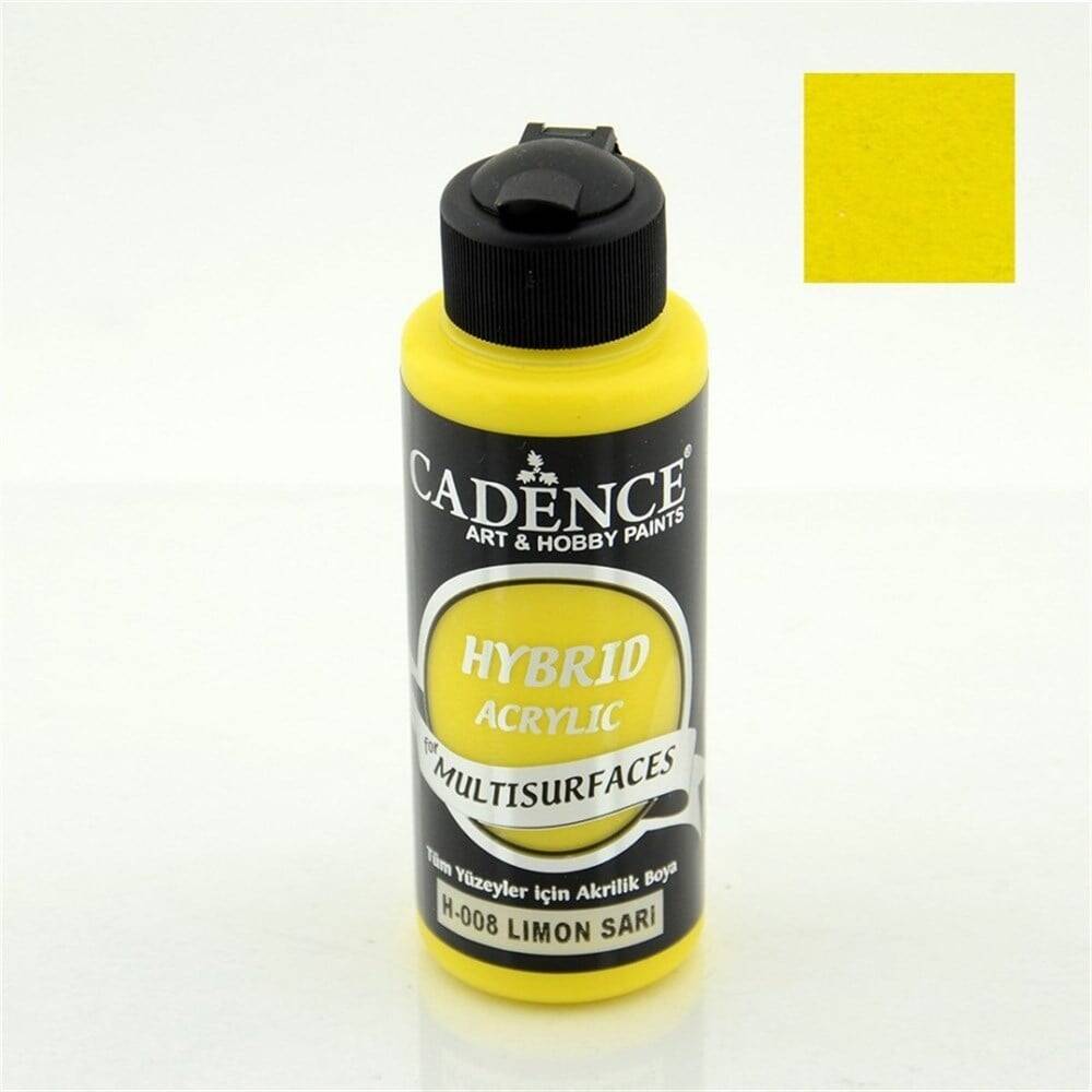 Cadence Hybrid Multisurface Acrylic Paint 120 ml H008 Lemon Yellow