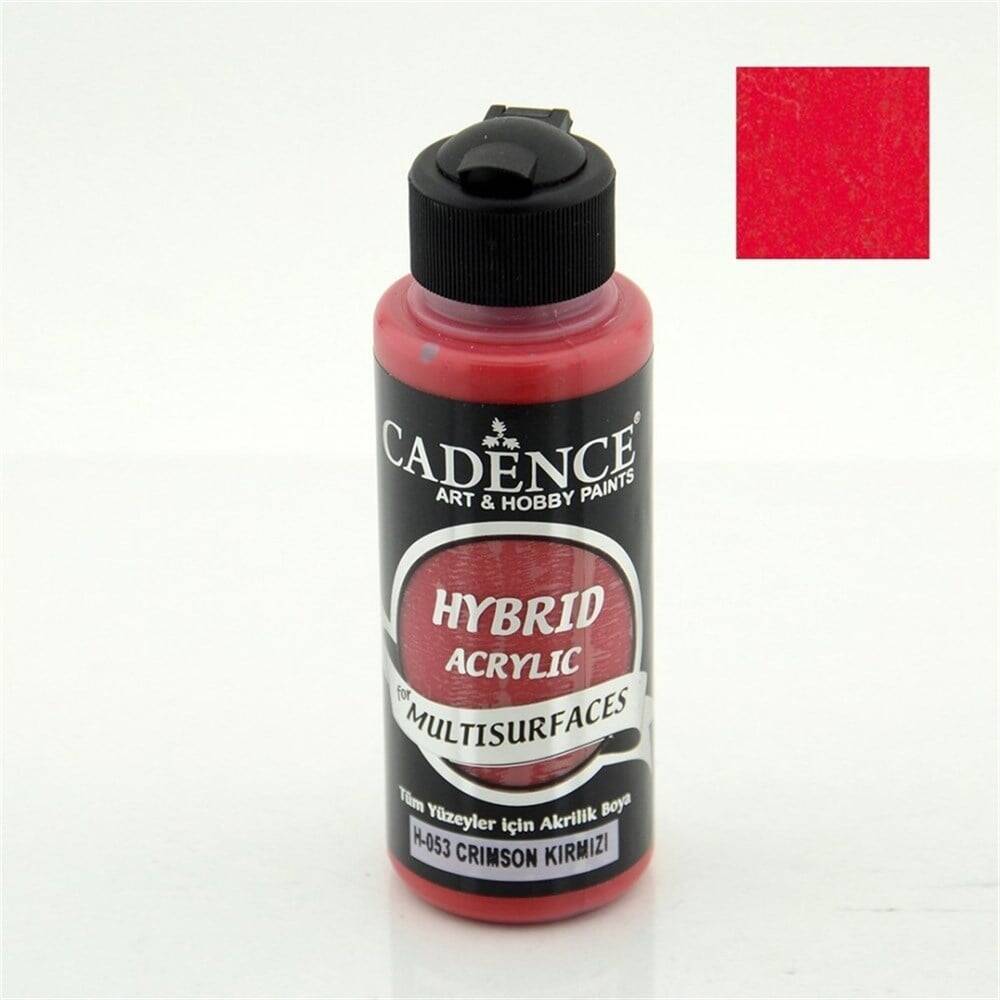 Cadence Hybrid Multisurface Acrylic Paint 120 ml H053 Crimson Red