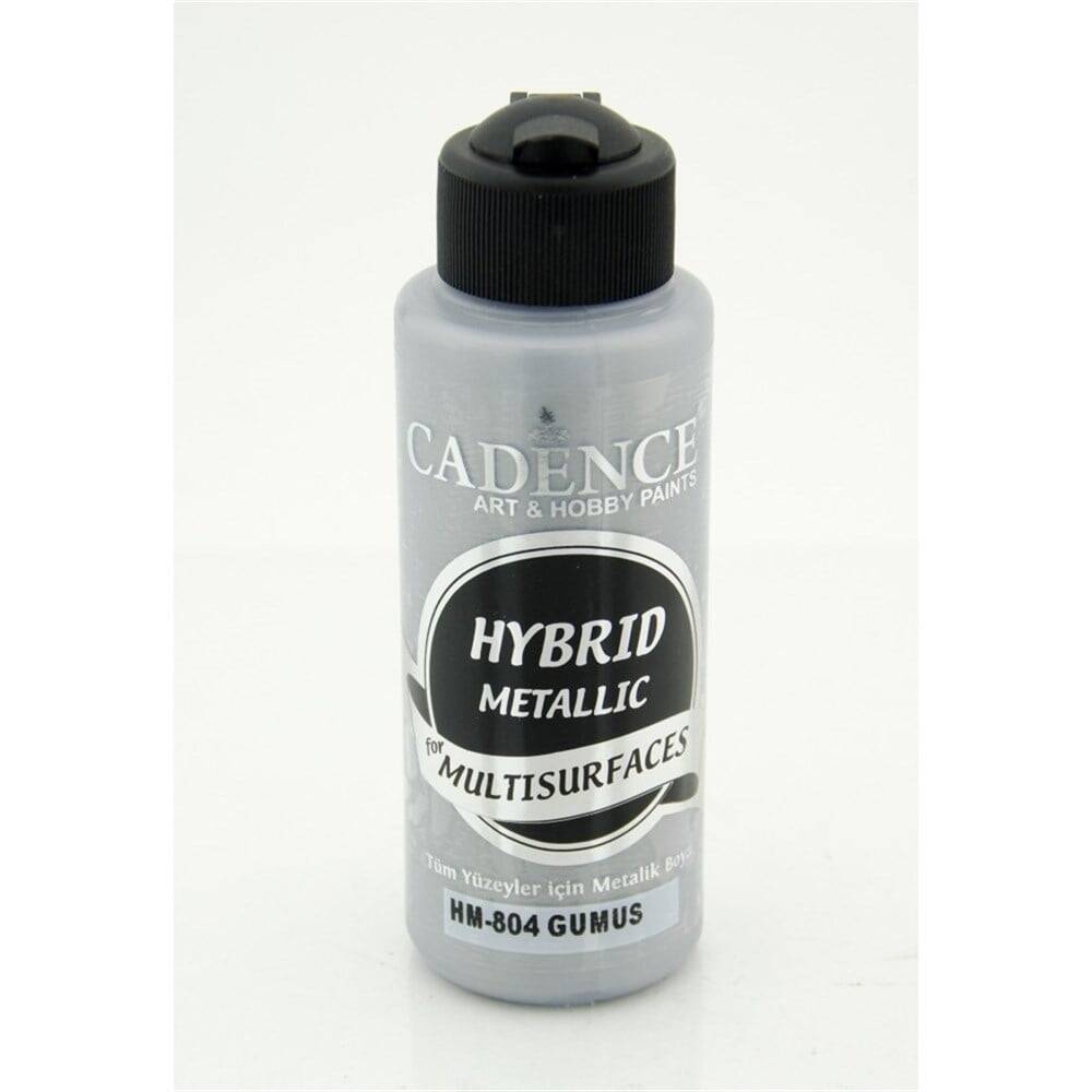 Cadence Hybrid Multisurface Acrylic Paint 120 ml HM804 Metallic Silver