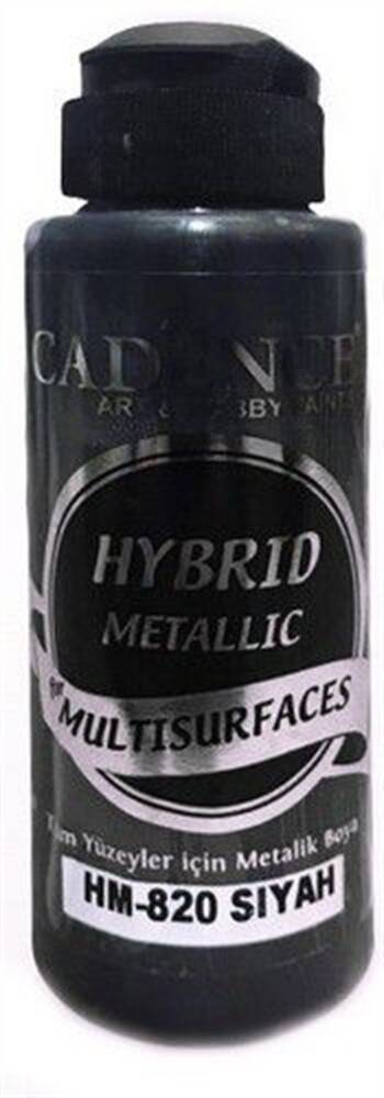 Cadence Hybrid Multisurface Akrilik Boya 120 ml HM820 Metalik Siyah