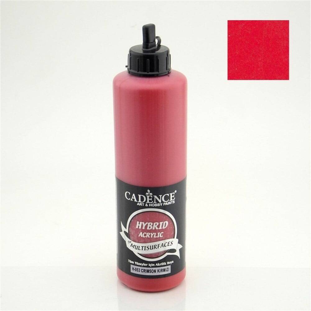 Cadence Hybrid Multisurface Acrylic Paint 500 ml H053 Crimson Red
