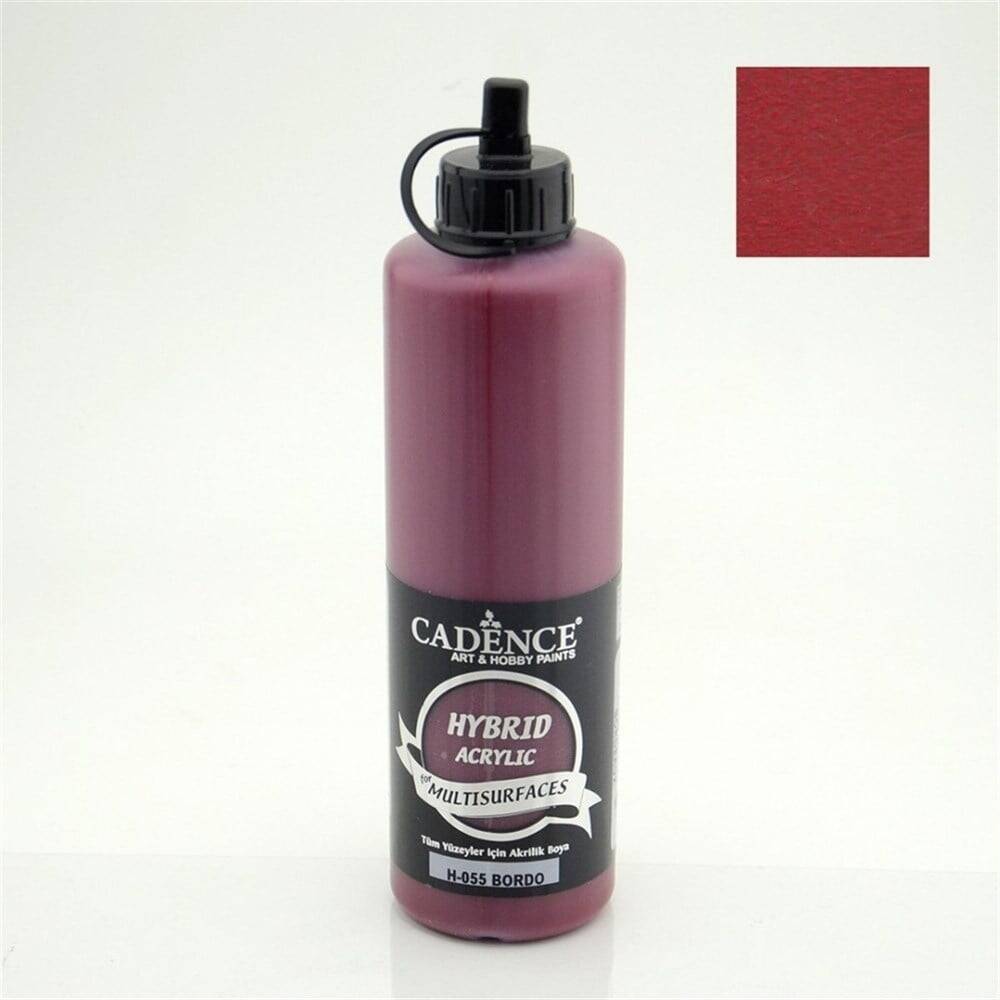 Cadence Hybrid Multisurface Acrylic Paint 500 ml H055 Claret Red