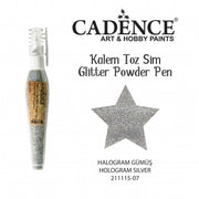 Cadence Pen Dust Glitter - Glitter Powder Pen Hologram Silver