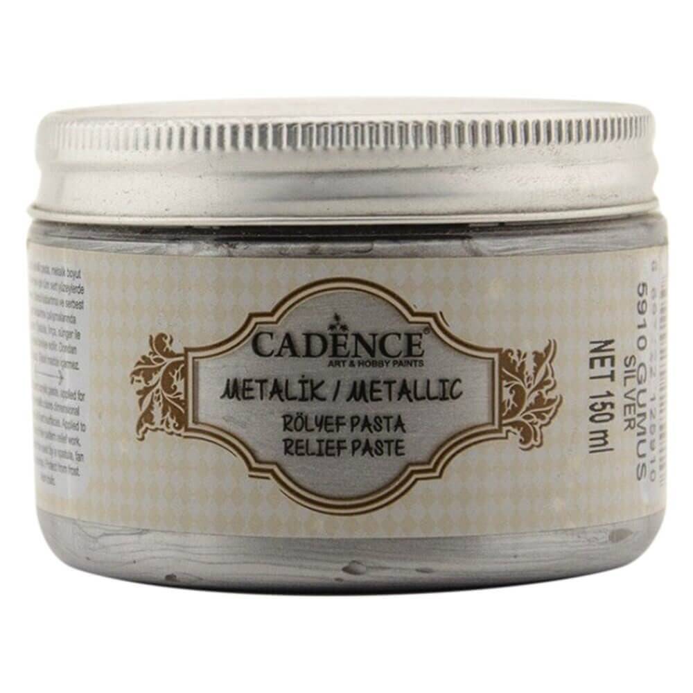 Cadence Metallic Relief Paste 150 ml Silver