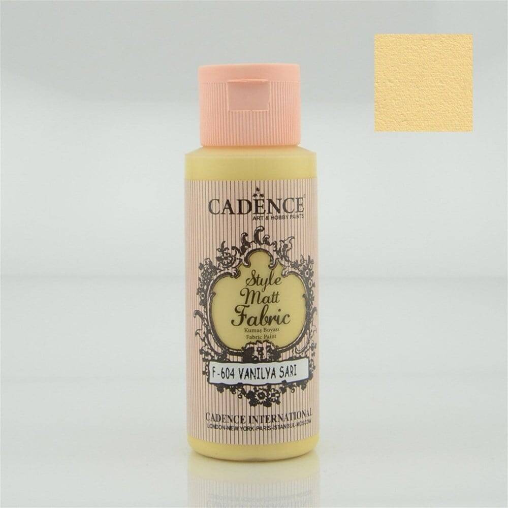 Cadence Style Matt Fabric Paint 59 ml 604 Vanilla Yellow