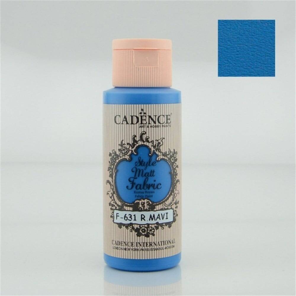 Cadence Style Matt Fabric Paint 59 ml 631 R. Blue.