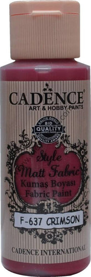 Cadence Style Matt Fabric Paint 59 ml 637 Crimson