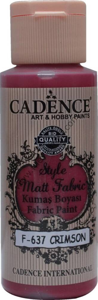 Cadence Style Matt Fabric Paint 59 ml 637 Crimson