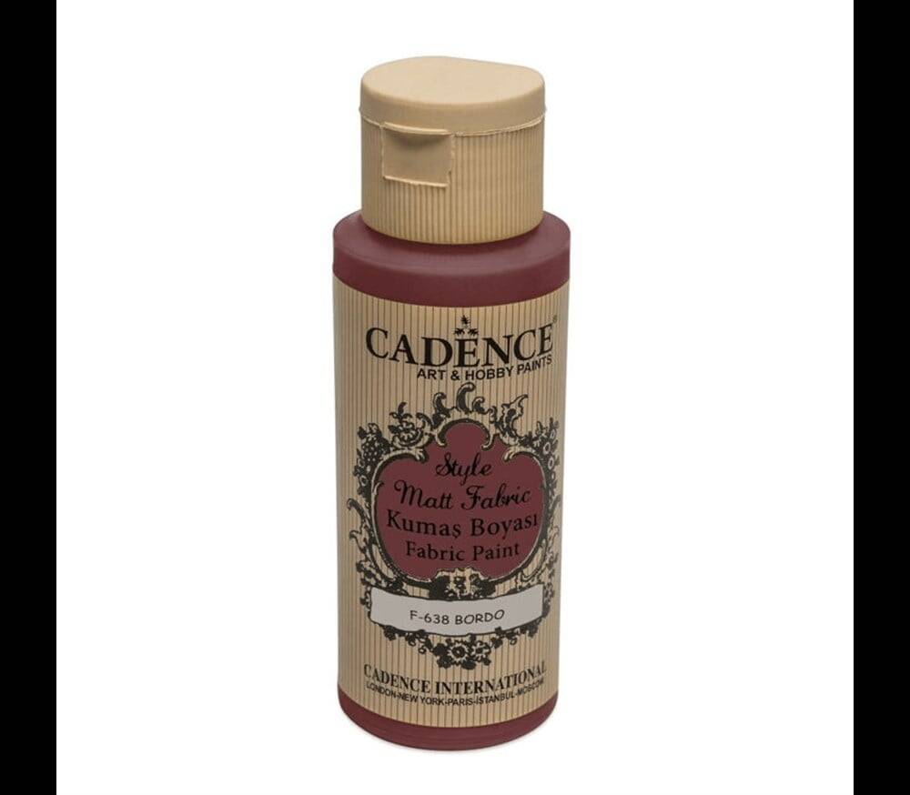 Cadence Style Matt Kumaş Boyası 59 Ml 638 Bordo
