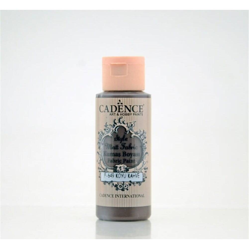 Cadence Style Matt Fabric Paint 59 Ml 649 Dark Brown