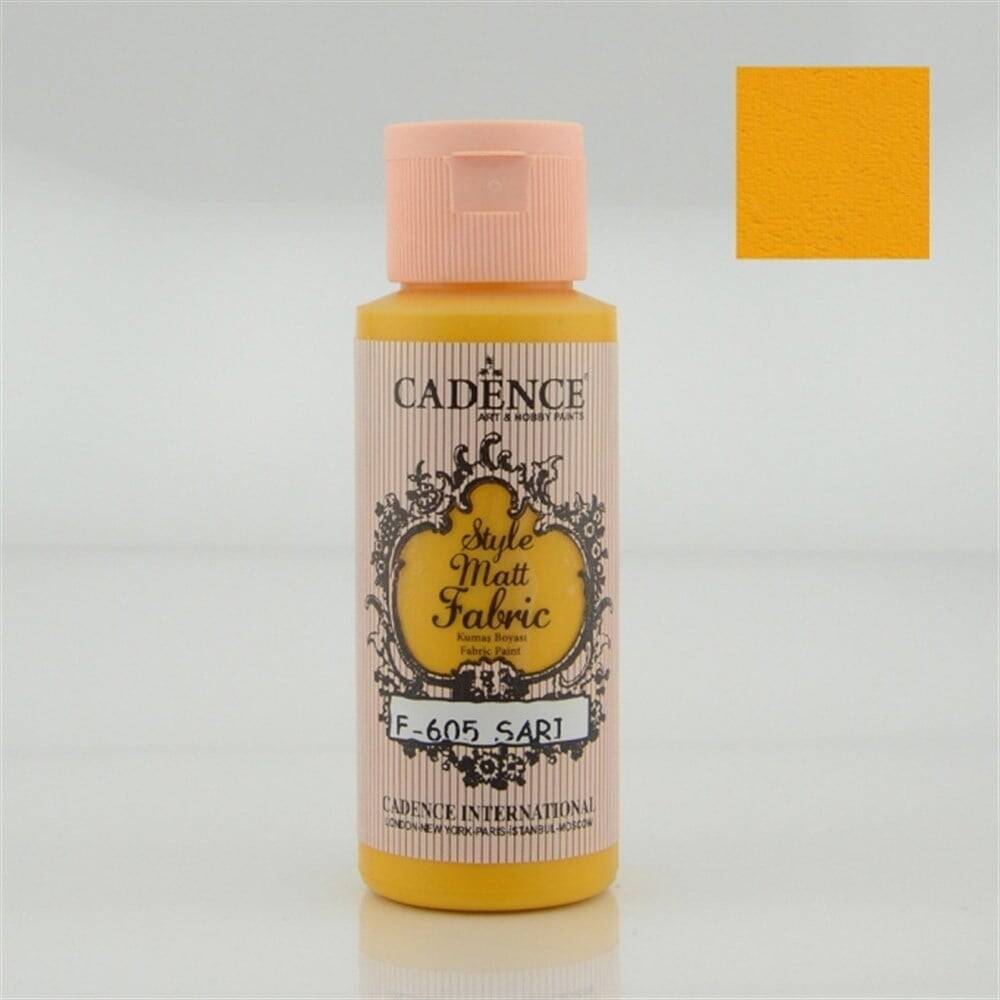 Cadence Style Matt Fabric Paint 59ml 605 Yellow