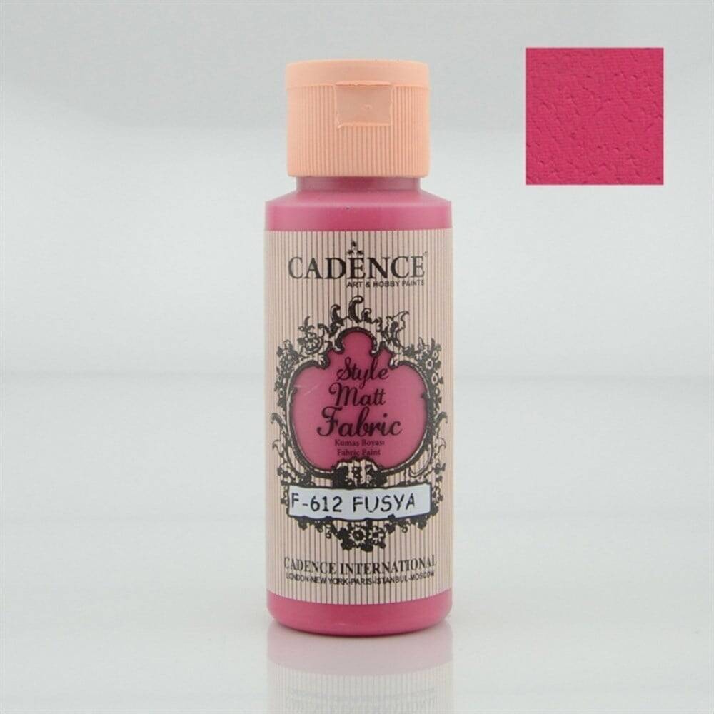 Cadence Style Matt Fabric Paint 59ml 612 Fuchsia
