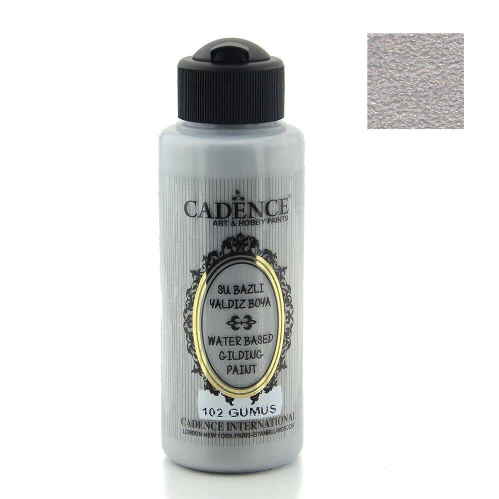 Cadence Su Bazlı Yaldız Boya 120 Ml 102 Gümüş