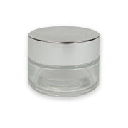 Glass Bottle with Clear Silver Cap 30 ml