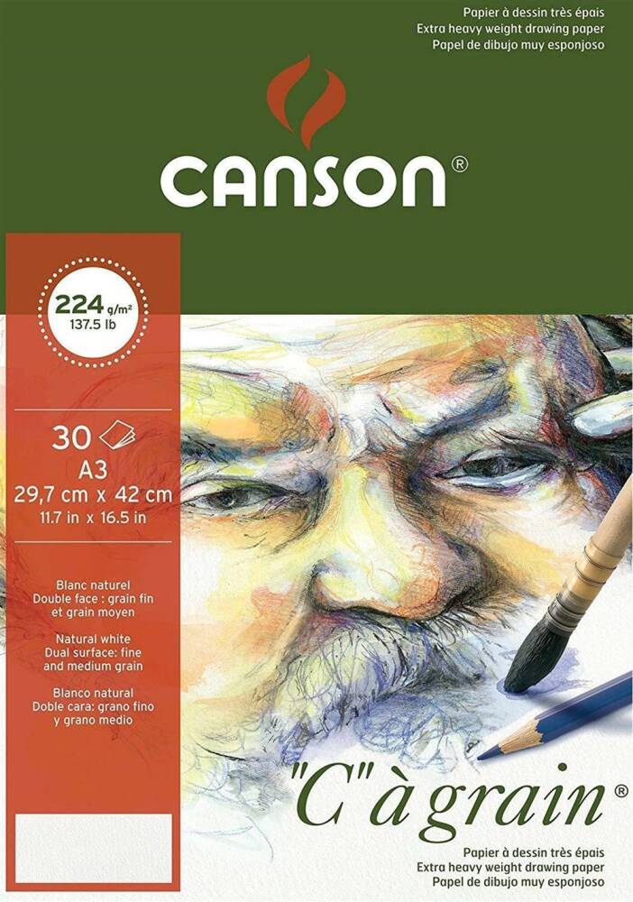 Canson Cagrain Çok Amaçlı Çizim Defteri 224G 30 Sayfa A3