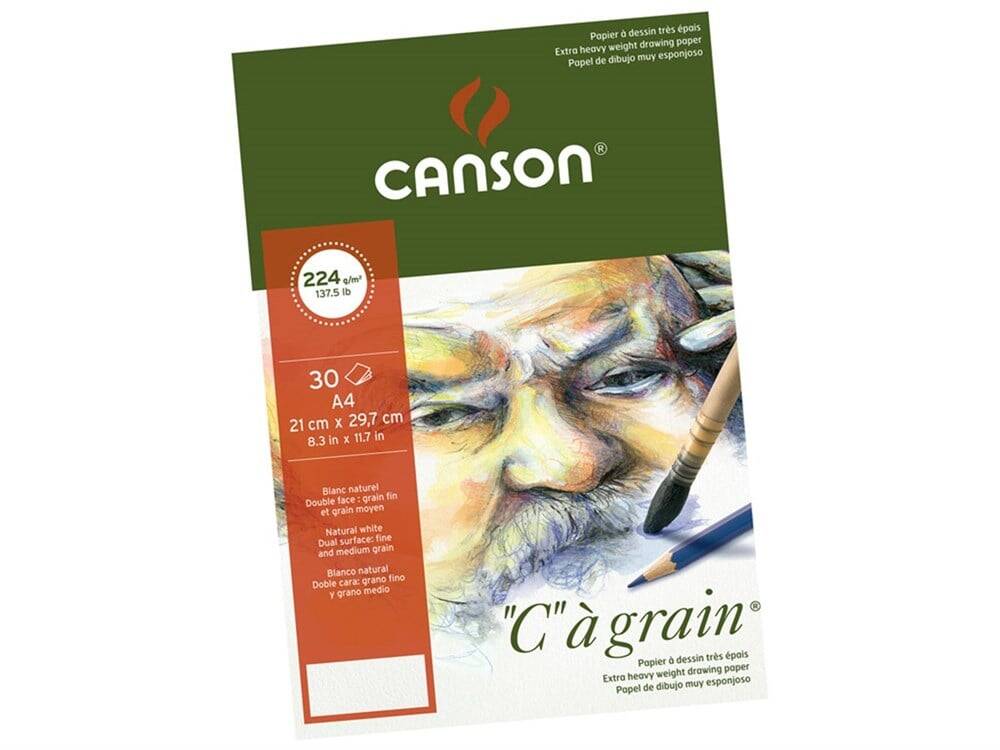 Canson Cagrain Çok Amaçlı Çizim Defteri 224G 30 Sayfa A4