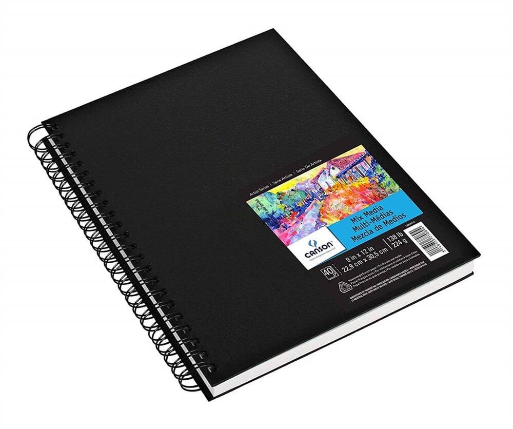 Canson Çok Amaçlı Spiralli Sert Kapaklı Resim Defteri 17,8cm x 25,4 cm 224 g
