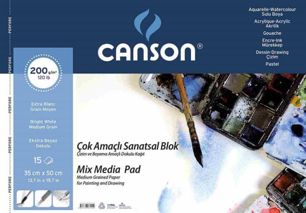 Canson Fineface Multi-Purpose Picture Blocks 200 Gr 35X50 15 yp Spiral