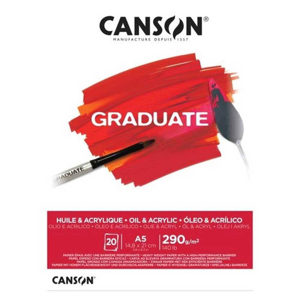 Canson Graduate Acrylic and Oil Paint Notebook A5 290 gr. 20 pages