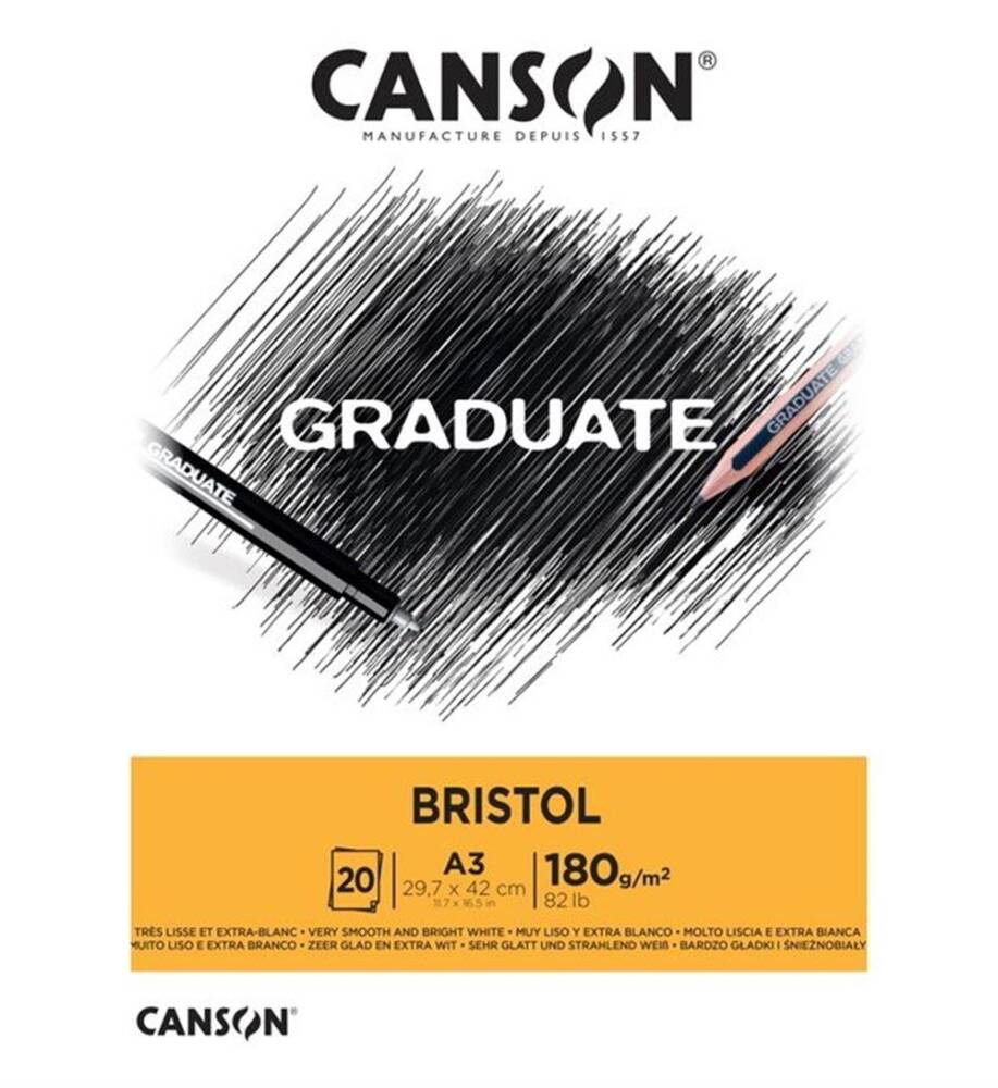 Canson Graduate Bristol A3 180G 20 Pages