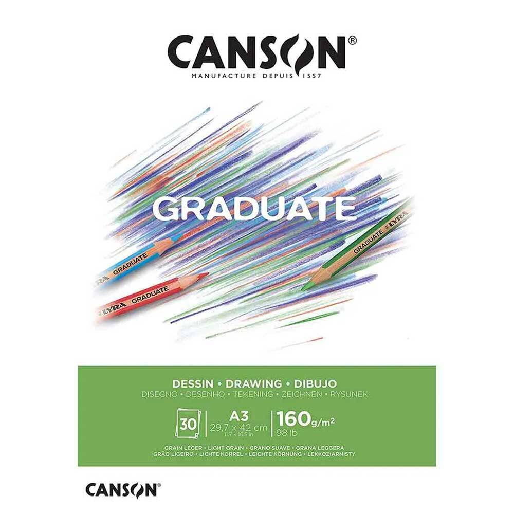 Canson Graduate Drawing Notebook White A3 160gsm 30 Pages