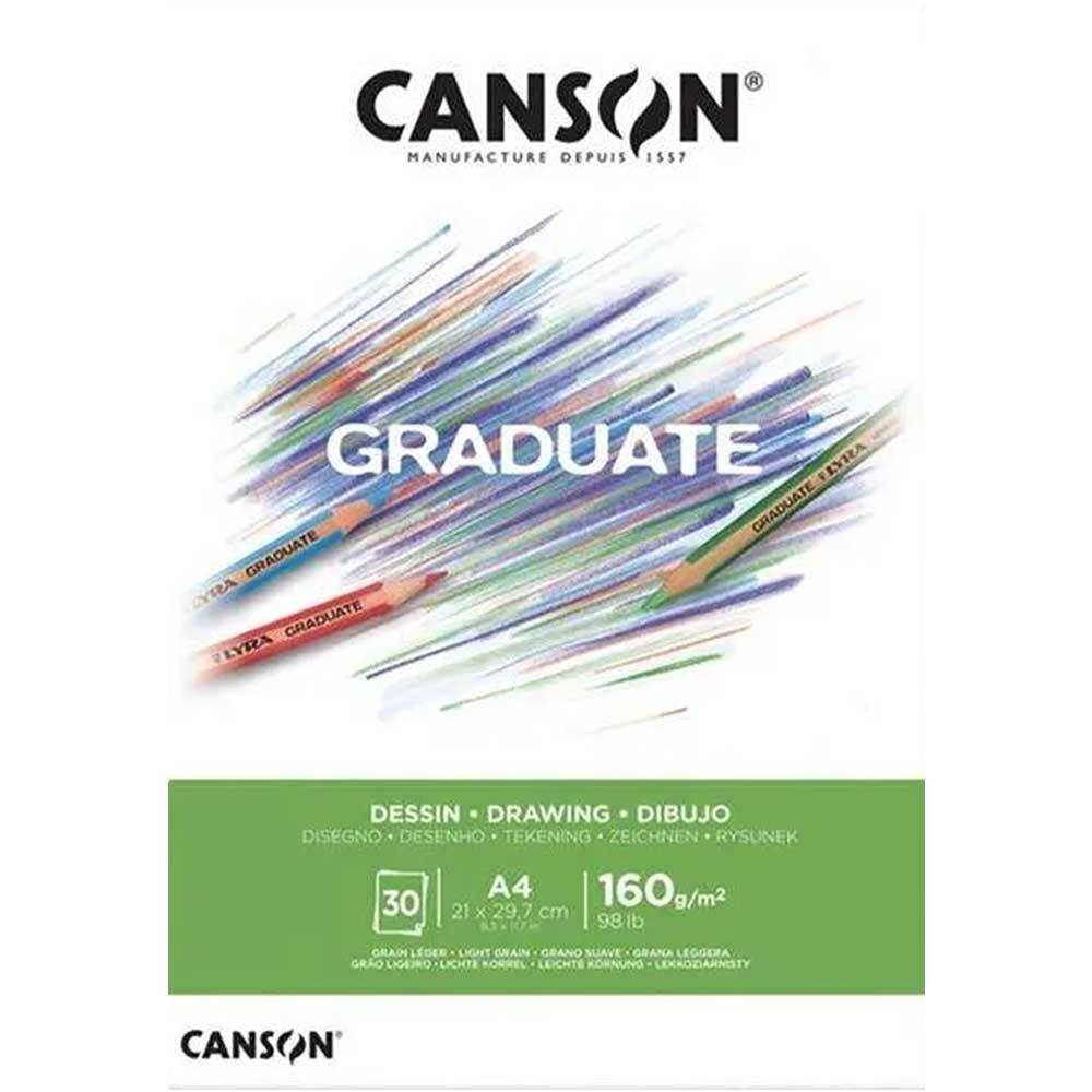 Canson Graduate Drawing Notebook White A4 160gsm 30 Pages