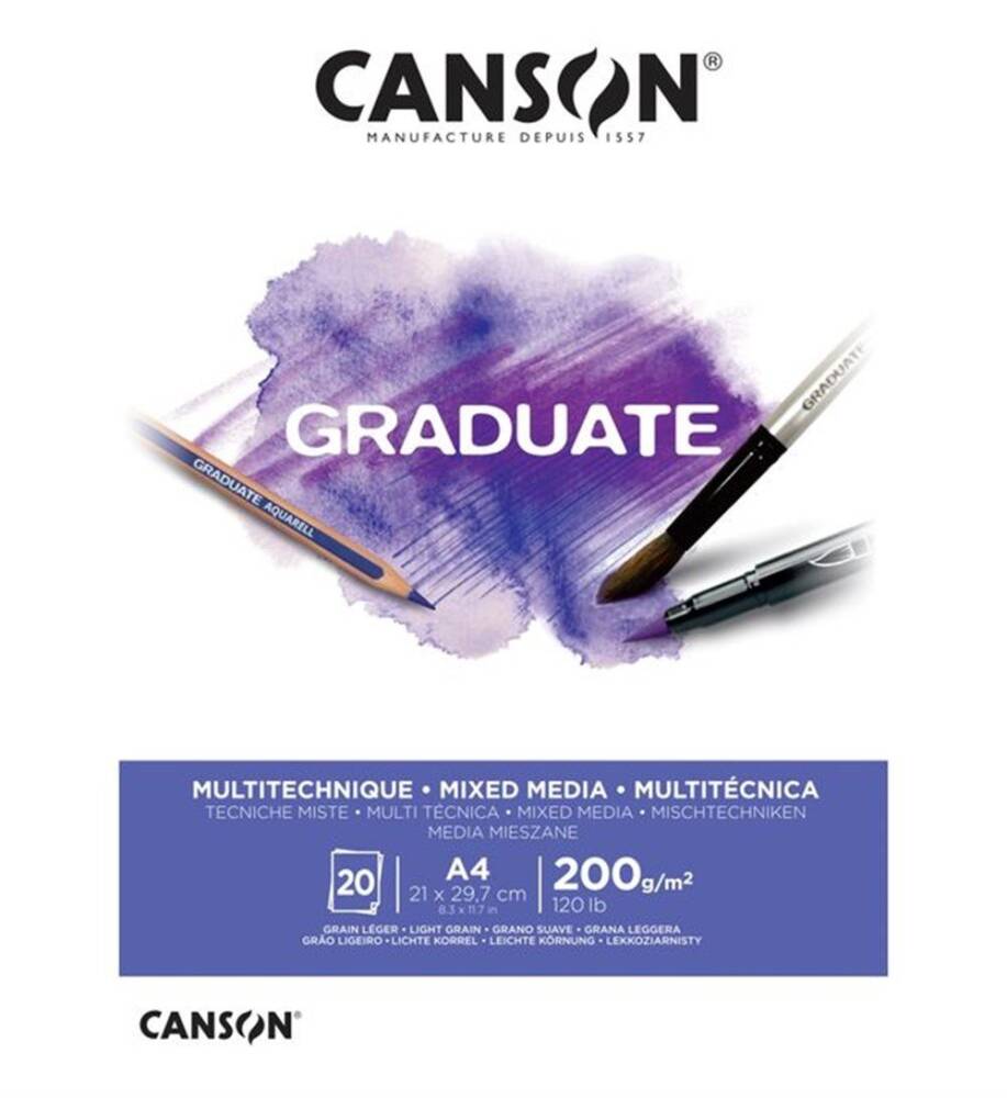 Canson Graduate Mix Media A4 200G 20 Pages