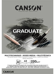 Canson Graduate Mix Media Gray Tone 220G 30 Pages A3