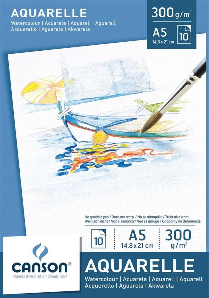Canson Leiseure Watercolor Notebook 300 Gr A5 10 Pages