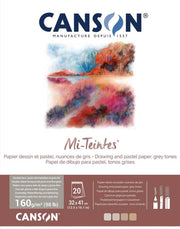 Canson Mi-Teintes Pastel Defteri 160 gr 32x41 cm 20 sf Gri Tonları