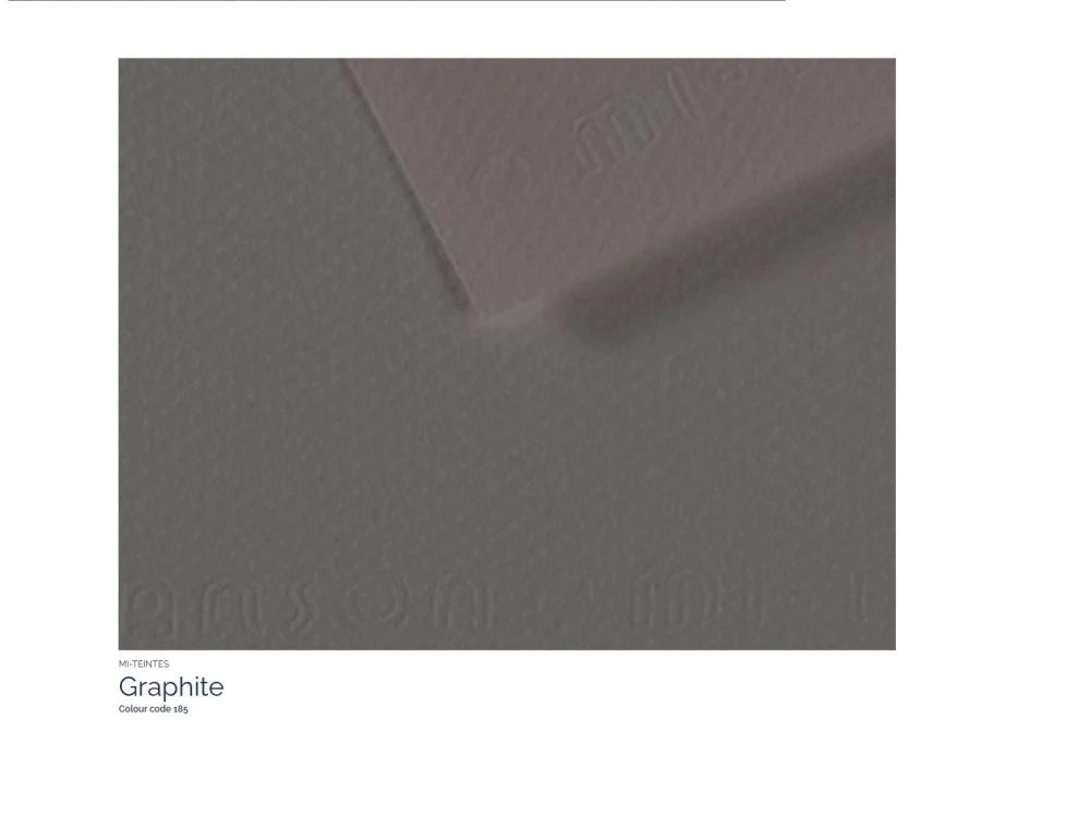 Canson Mi-Teintes Pastel Paper 50x65 160g Graphite Grey 185