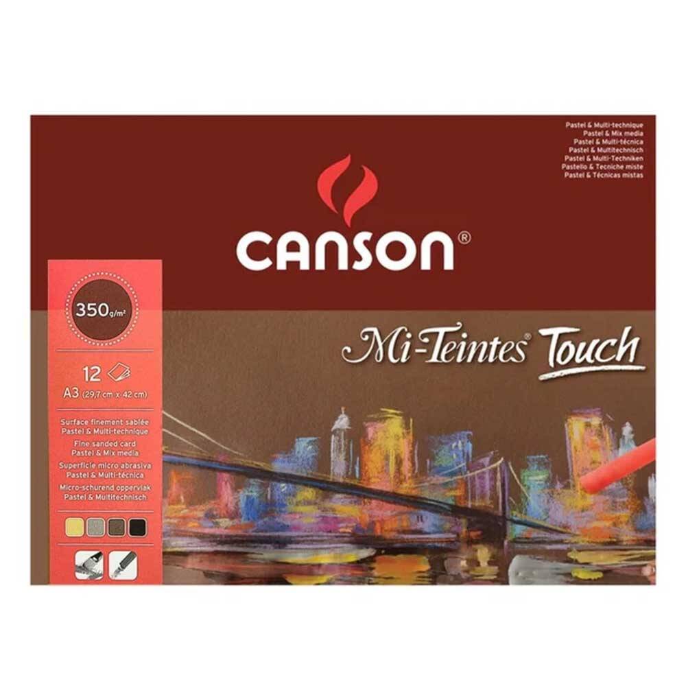Canson Mi-Teintes Touch 350 gr A3 12 pages Pastel Mix Media