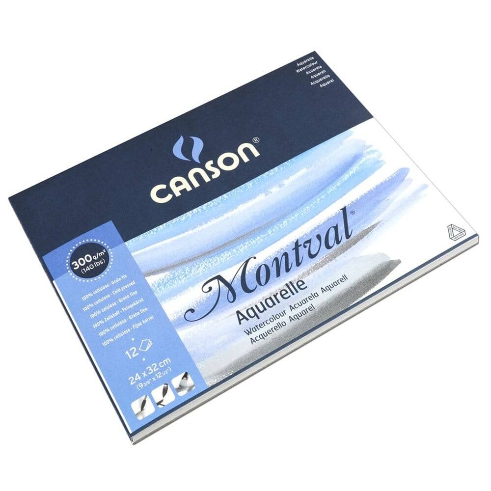 Canson Montval Suluboya Blok Grenli 300 Gr 12 Sayfa 24X32 Cm