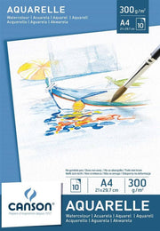 Canson Watercolor Notebook A4 Leisure 300 Gr. 10 Yp. 5789