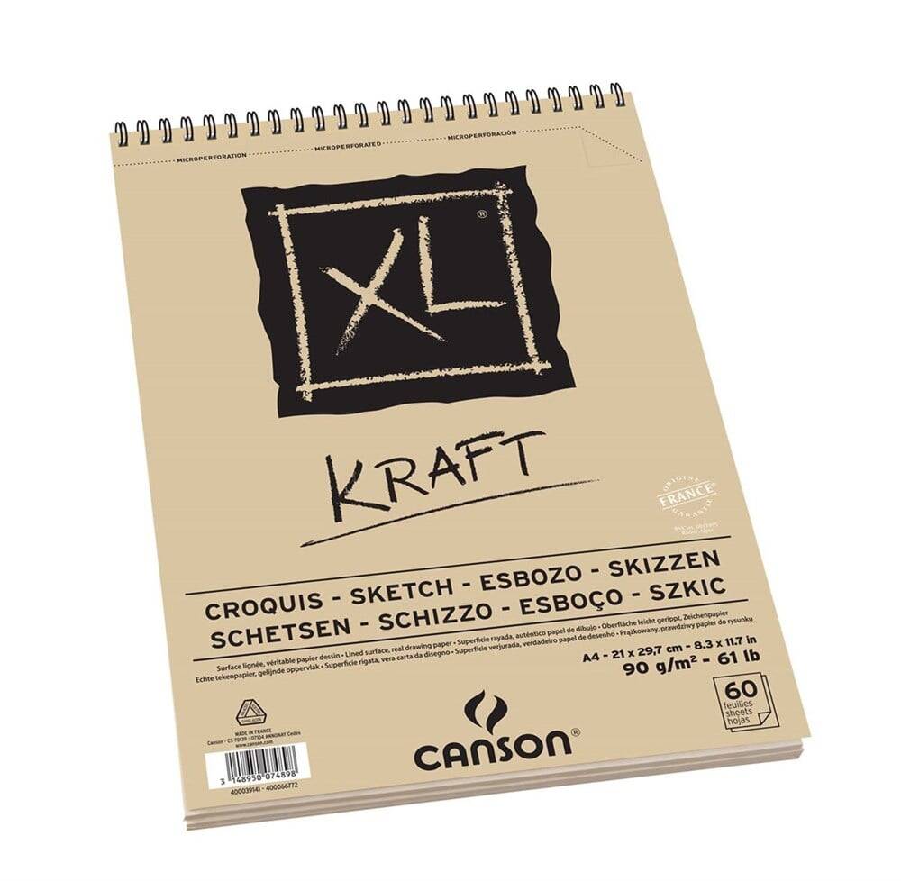 Canson Xl Kraft Eskiz Defteri A4 90Gr 60Syf