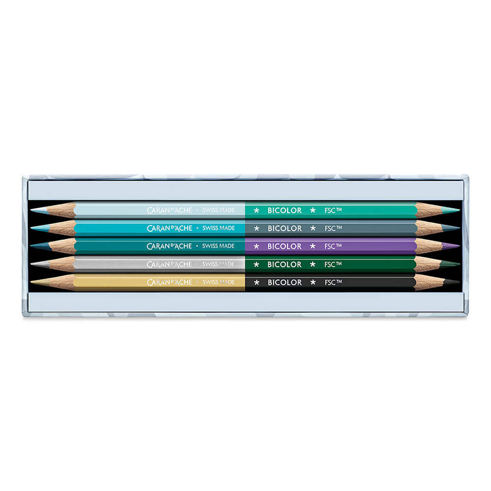 Caran d’Ache Alpine Frost Special Edition Bicolor Colored Pencil Set