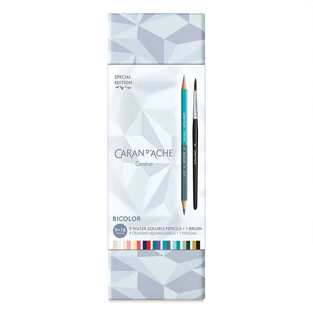 Caran d’Ache Alpine Frost Special Edition Bicolor Colored Pencil Set