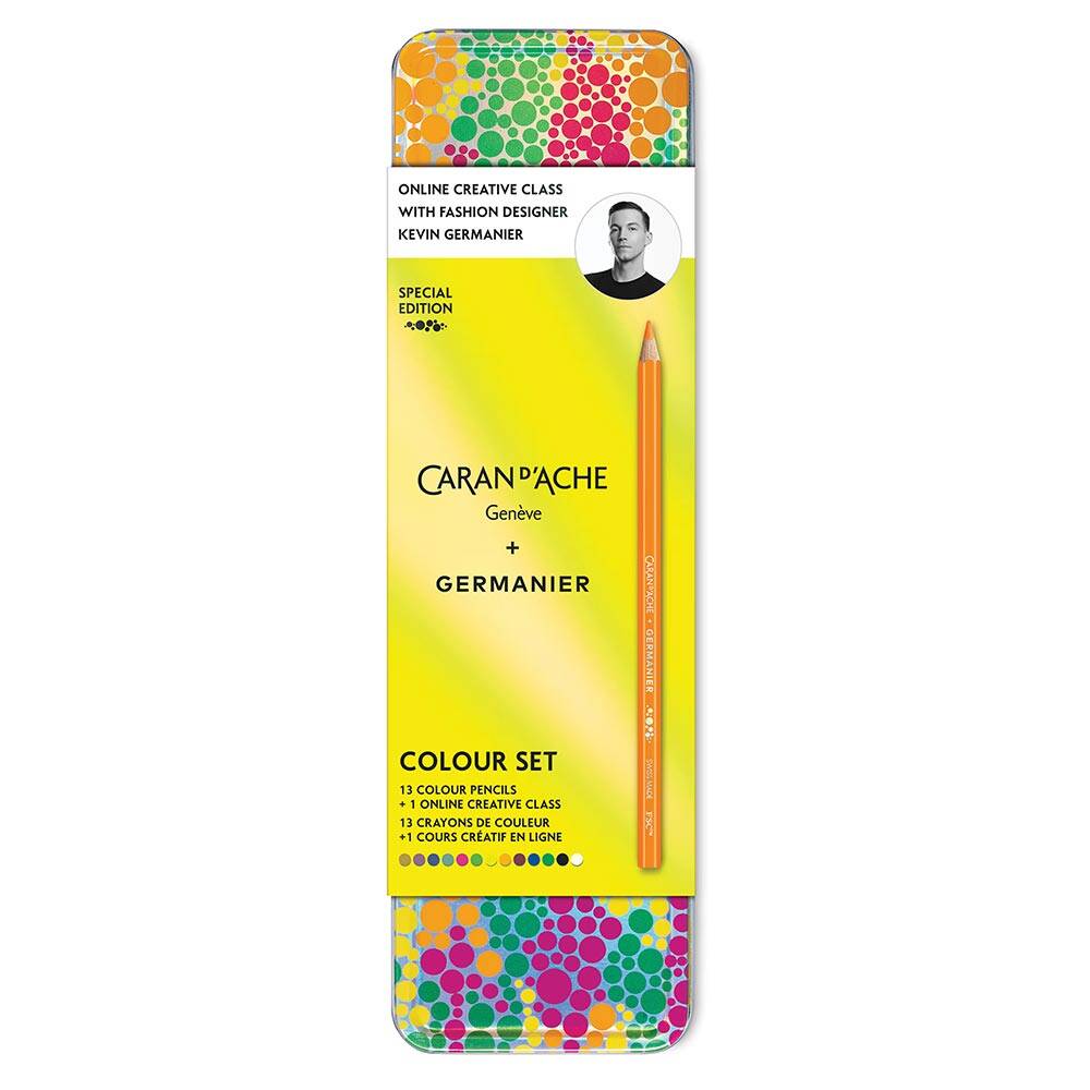Caran d'Ache Germanier Dry Colour Pencil Set, 13 Colours