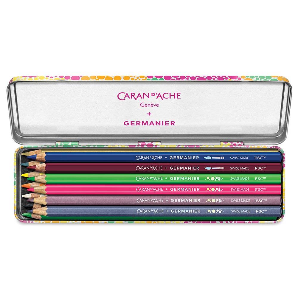 Caran d'Ache Germanier Dry Colour Pencil Set, 13 Colours